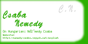 csaba nemedy business card